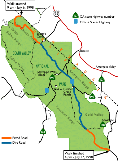 Map of Dinesh Death Walk