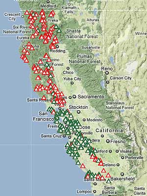 link to live map of Coastal Peaks