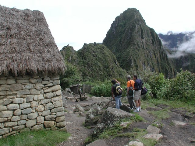 Looking Past the Trailhead to Huayna Picchu