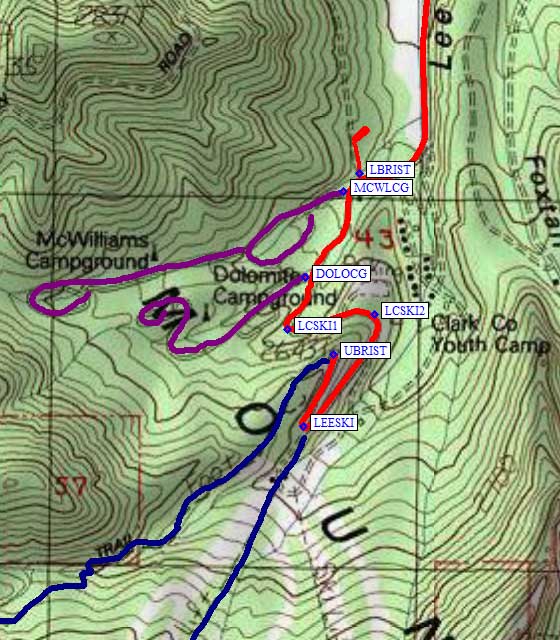 Lee Canyon trailheads