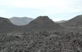 Aa Lava and Cinder Cone at Craters of the Moon National Monument