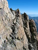 crossing ridge into summit notch chute